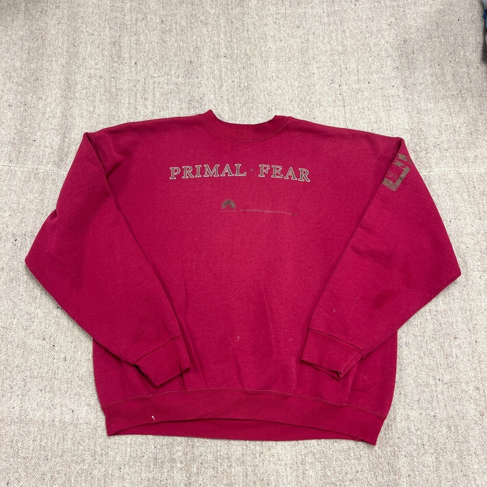 Vintage Primal Fear Sweatshirt Mens XXL Red 1990s Movie Promo